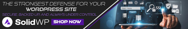 &ldquo;SolidWP security tools protecting WordPress websites with backups and control features&rdquo;
