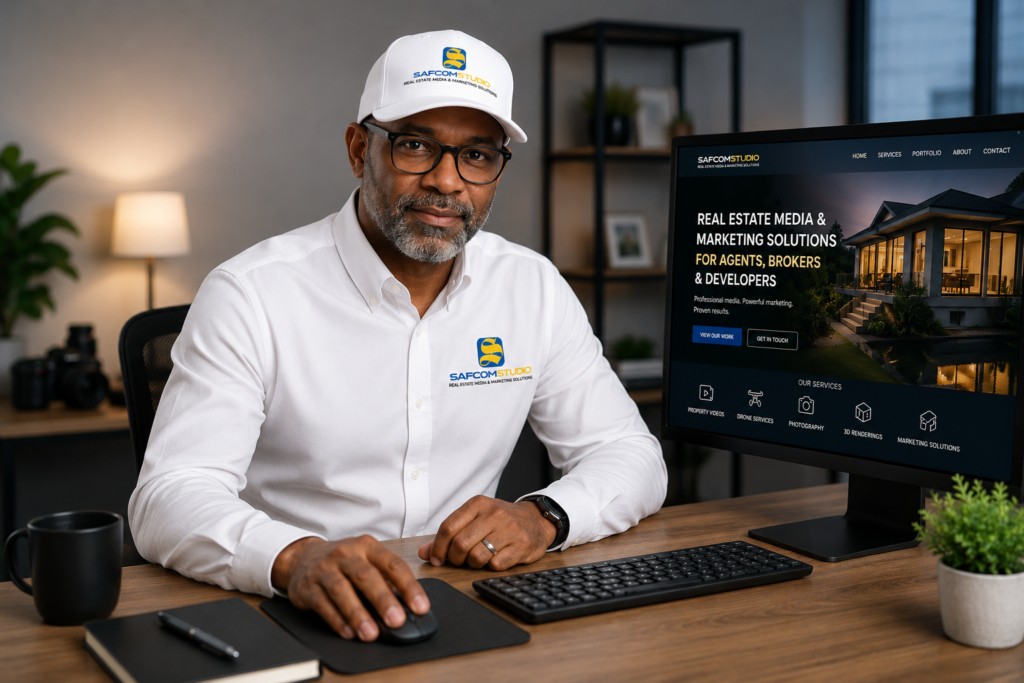 Real estate media and development marketing professional Steve Fearon of SAFCOM STUDIO helping agents, brokers, and developers market properties and housing developments